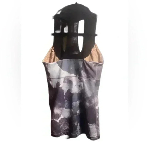 Lululemon Scoop Neck Black / White Coal Tinted Canvas run yoga athletic tank 4 - Picture 3 of 4